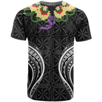 Black Tonga Ngatu Kahoa Lei T Shirt LT14 - Polynesian Pride