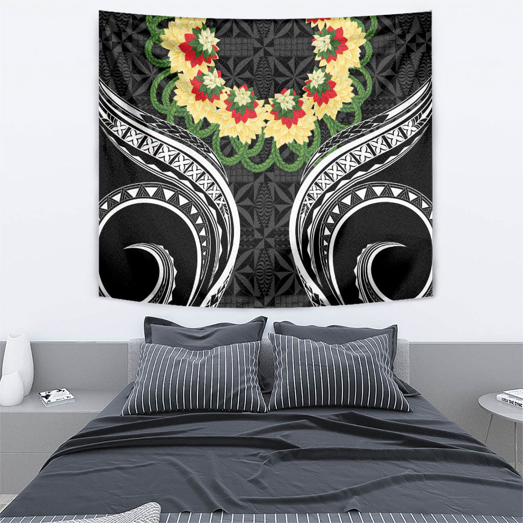 Black Tonga Ngatu Kahoa Lei Tapestry LT14 - Polynesian Pride