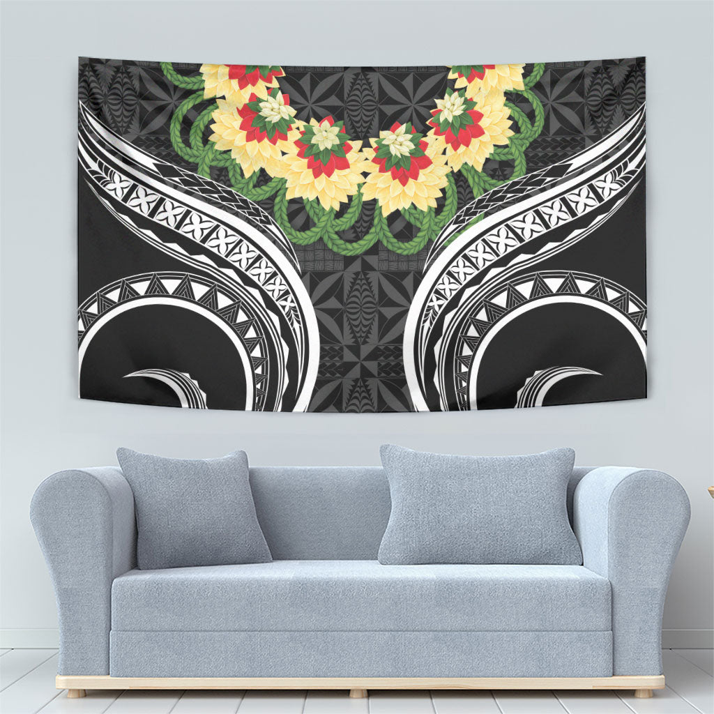 Black Tonga Ngatu Kahoa Lei Tapestry LT14 - Polynesian Pride