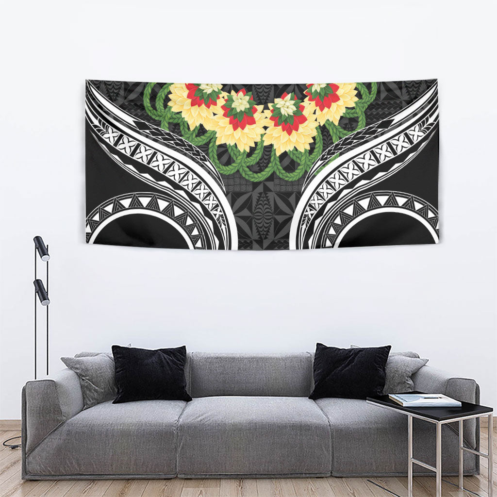 Black Tonga Ngatu Kahoa Lei Tapestry LT14 - Polynesian Pride