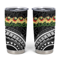 Black Tonga Ngatu Kahoa Lei Tumbler Cup LT14 Black - Polynesian Pride