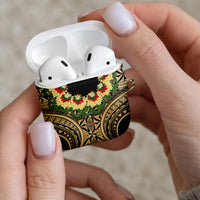 Grunge Gold Tonga Ngatu Kahoa Lei AirPods Case LT14 - Polynesian Pride