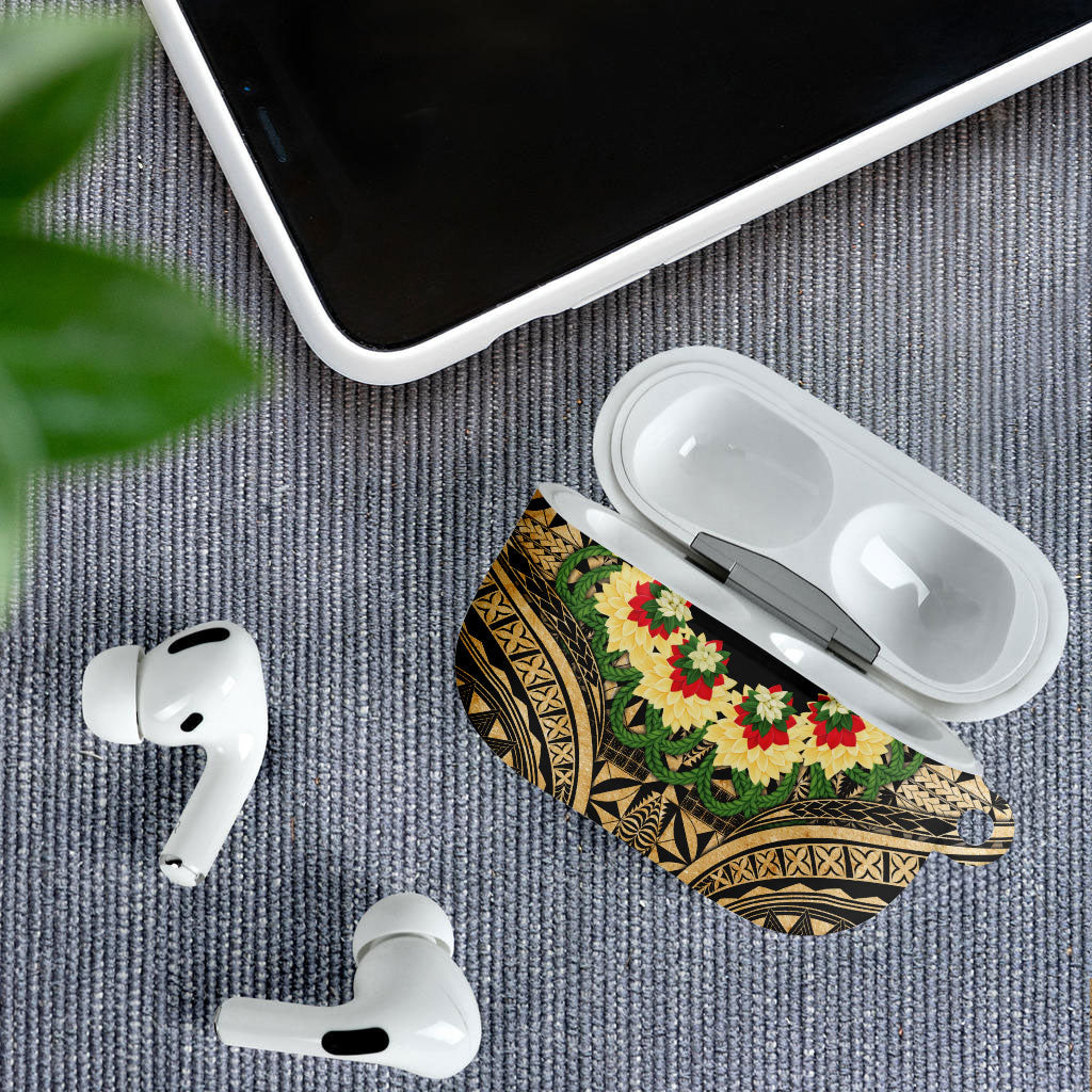 Grunge Gold Tonga Ngatu Kahoa Lei AirPods Case LT14 - Polynesian Pride