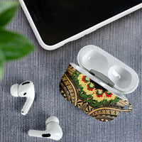 Grunge Gold Tonga Ngatu Kahoa Lei AirPods Case LT14 - Polynesian Pride