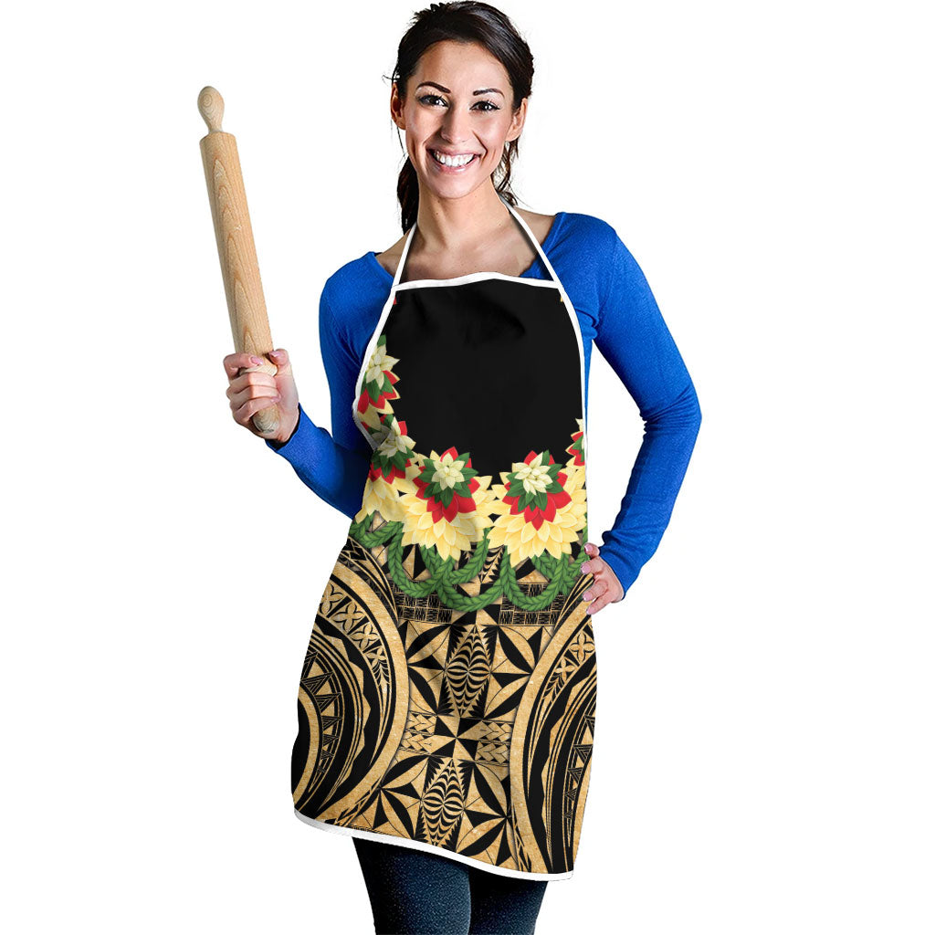 Grunge Gold Tonga Ngatu Kahoa Lei Apron LT14 - Polynesian Pride