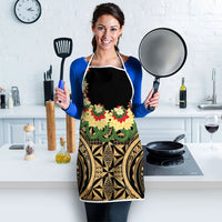 Grunge Gold Tonga Ngatu Kahoa Lei Apron LT14 - Polynesian Pride