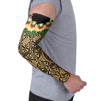 Grunge Gold Tonga Ngatu Kahoa Lei Arm Sleeves LT14 - Polynesian Pride