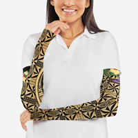 Grunge Gold Tonga Ngatu Kahoa Lei Arm Sleeves LT14 - Polynesian Pride