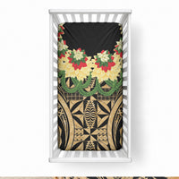 Grunge Gold Tonga Ngatu Kahoa Lei Baby Bed Cover LT14 28 × 52 in Gold - Polynesian Pride