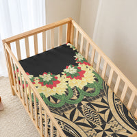 Grunge Gold Tonga Ngatu Kahoa Lei Baby Bed Cover LT14 - Polynesian Pride