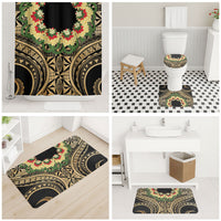 Grunge Gold Tonga Ngatu Kahoa Lei Bathroom Set LT14 - Polynesian Pride
