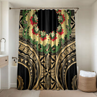 Grunge Gold Tonga Ngatu Kahoa Lei Bathroom Set LT14 Shower Curtain Only Gold - Polynesian Pride