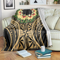 Grunge Gold Tonga Ngatu Kahoa Lei Blanket LT14 Gold - Polynesian Pride