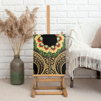 Grunge Gold Tonga Ngatu Kahoa Lei Canvas Wall Art LT14 - Polynesian Pride