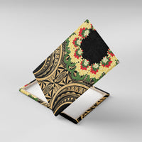 Grunge Gold Tonga Ngatu Kahoa Lei Canvas Wall Art LT14 With Frame Gold - Polynesian Pride