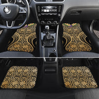 Grunge Gold Tonga Ngatu Kahoa Lei Car Mats LT14 Set 4pcs Gold - Polynesian Pride