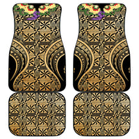 Grunge Gold Tonga Ngatu Kahoa Lei Car Mats LT14 - Polynesian Pride