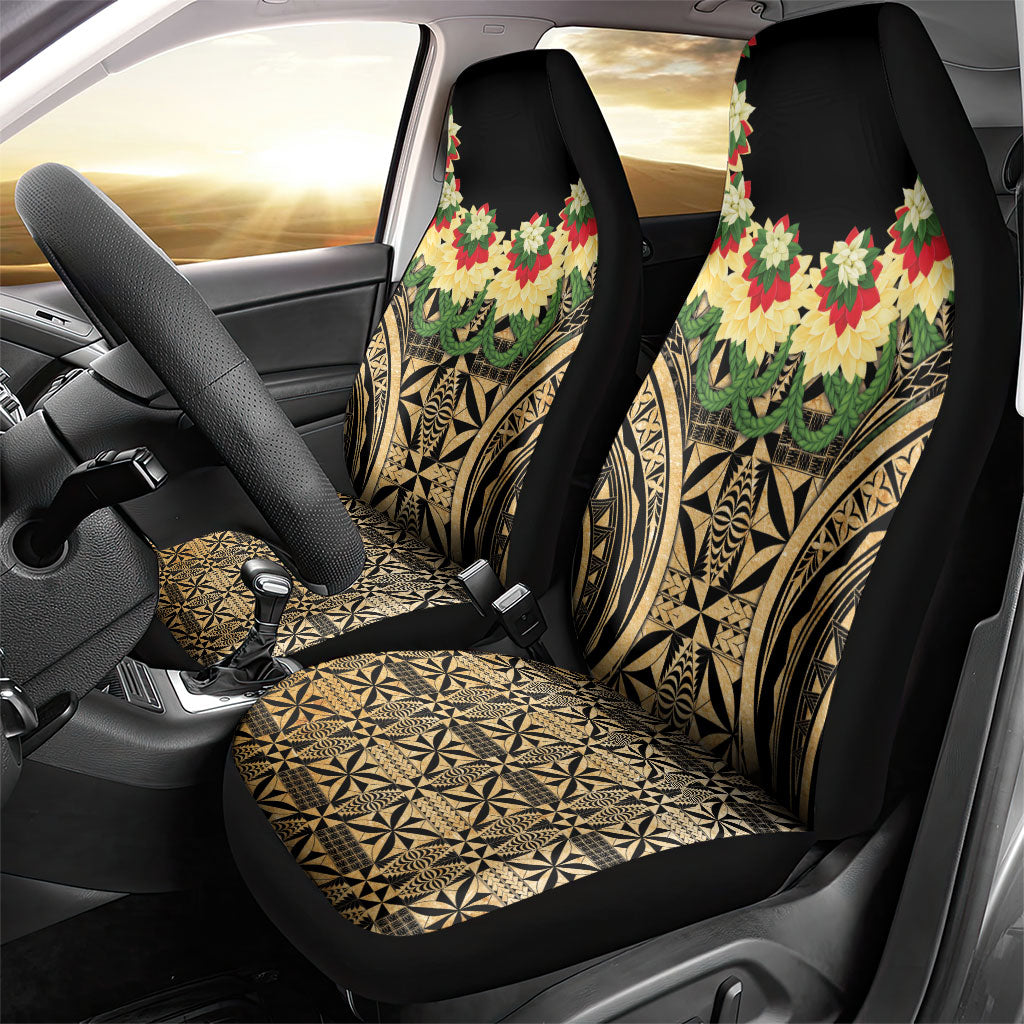 Grunge Gold Tonga Ngatu Kahoa Lei Car Seat Cover LT14 - Polynesian Pride