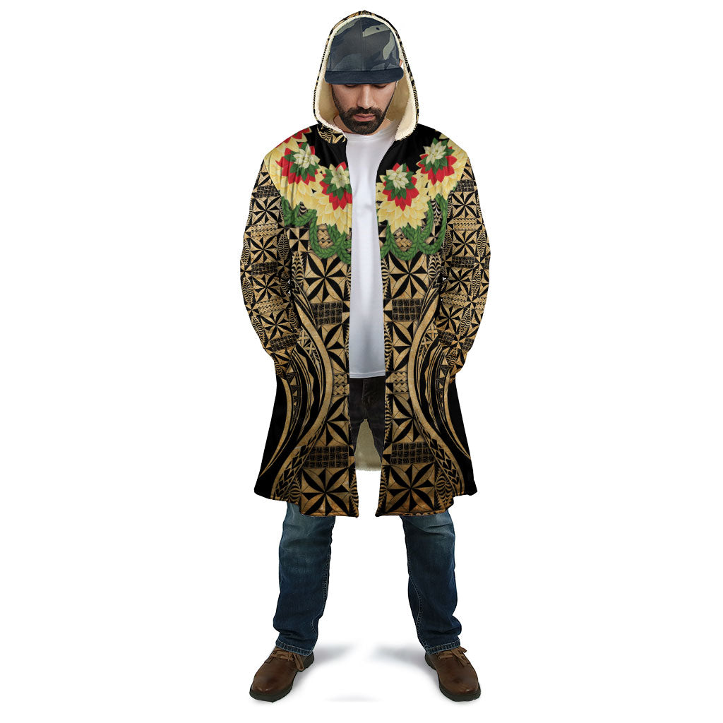 Grunge Gold Tonga Ngatu Kahoa Lei Cloak LT14 - Polynesian Pride