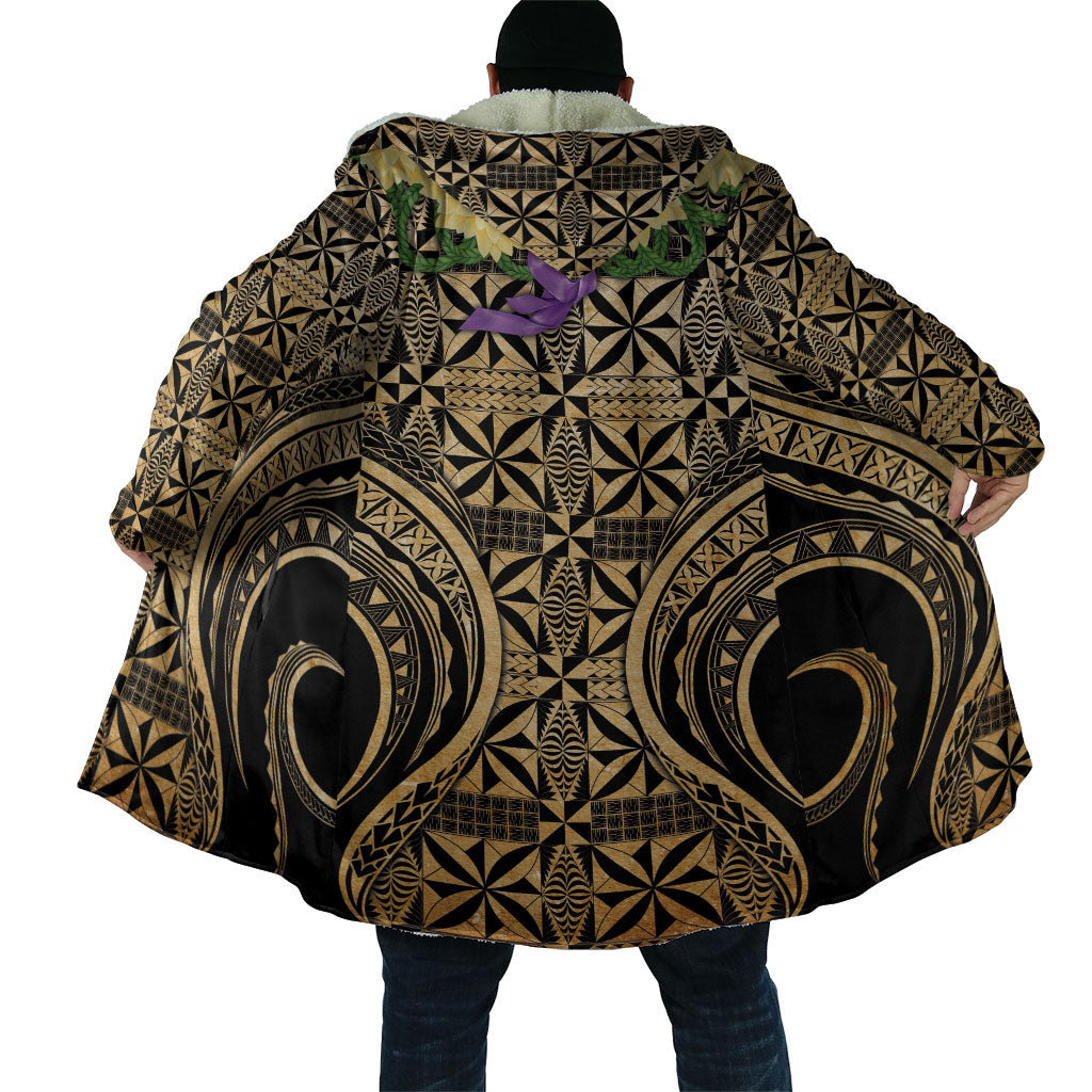 Grunge Gold Tonga Ngatu Kahoa Lei Cloak LT14 - Polynesian Pride
