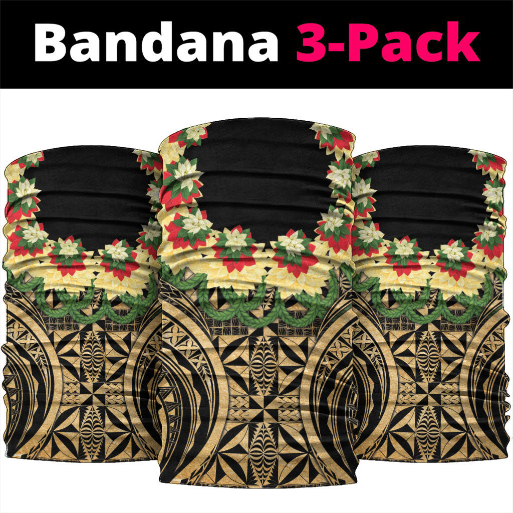 Grunge Gold Tonga Ngatu Kahoa Lei Neck Gaiter LT14 package One Size: 25*50cm Gold - Polynesian Pride