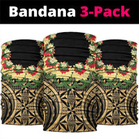 Grunge Gold Tonga Ngatu Kahoa Lei Neck Gaiter LT14 package One Size: 25*50cm Gold - Polynesian Pride