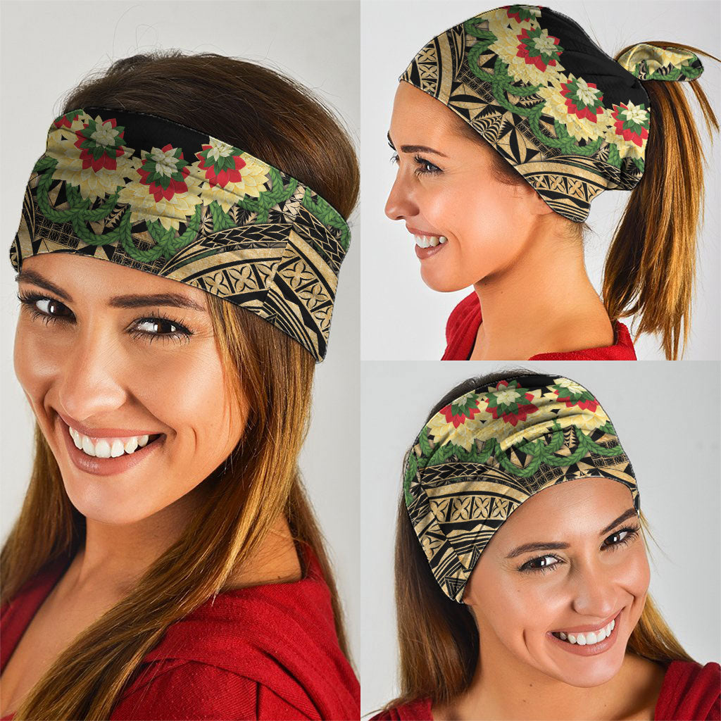 Grunge Gold Tonga Ngatu Kahoa Lei Neck Gaiter LT14 - Polynesian Pride