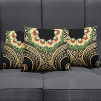 Grunge Gold Tonga Ngatu Kahoa Lei Pillow Cover LT14 - Polynesian Pride