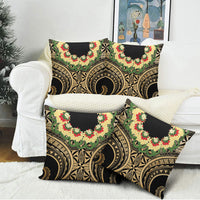 Grunge Gold Tonga Ngatu Kahoa Lei Pillow Cover LT14 - Polynesian Pride