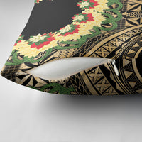 Grunge Gold Tonga Ngatu Kahoa Lei Pillow Cover LT14 - Polynesian Pride
