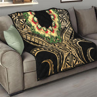 Grunge Gold Tonga Ngatu Kahoa Lei Quilt LT14 - Polynesian Pride