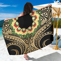 Grunge Gold Tonga Ngatu Kahoa Lei Sarong LT14 One Size 44 x 66 inches Gold - Polynesian Pride