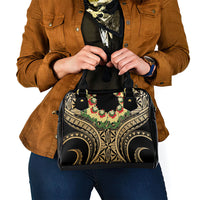 Grunge Gold Tonga Ngatu Kahoa Lei Shoulder Handbag LT14 - Polynesian Pride
