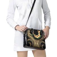 Grunge Gold Tonga Ngatu Kahoa Lei Shoulder Handbag LT14 - Polynesian Pride