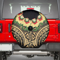 Grunge Gold Tonga Ngatu Kahoa Lei Spare Tire Cover LT14 - Polynesian Pride
