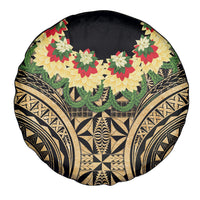 Grunge Gold Tonga Ngatu Kahoa Lei Spare Tire Cover LT14 - Polynesian Pride