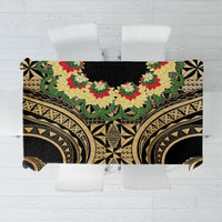 Grunge Gold Tonga Ngatu Kahoa Lei Tablecloth LT14 Gold - Polynesian Pride