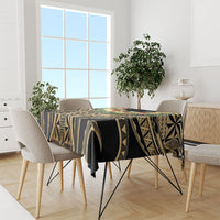 Grunge Gold Tonga Ngatu Kahoa Lei Tablecloth LT14 - Polynesian Pride