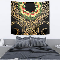 Grunge Gold Tonga Ngatu Kahoa Lei Tapestry LT14 - Polynesian Pride