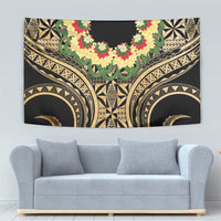 Grunge Gold Tonga Ngatu Kahoa Lei Tapestry LT14 - Polynesian Pride