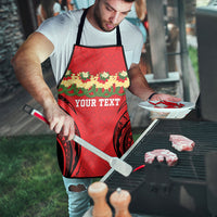 Personalised Red Tonga Ngatu Kahoa Lei Apron LT14 - Polynesian Pride