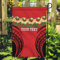 Personalised Red Tonga Ngatu Kahoa Lei Garden Flag LT14 Garden Flag Red - Polynesian Pride