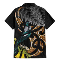 Aotearoa Kowhai Tui Bird Family Matching Mermaid Dress and Hawaiian Shirt Maori Ngaru With Silver Fern LT14 - Polynesian Pride