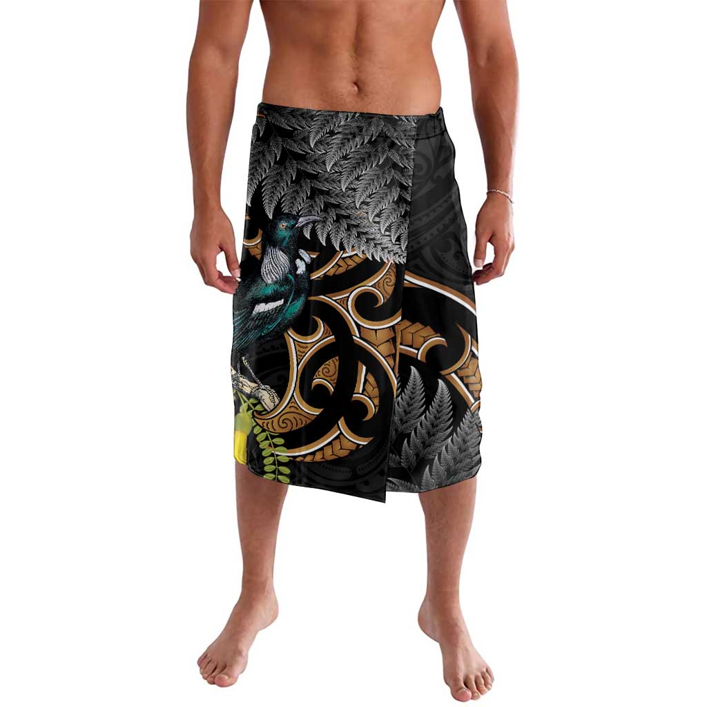 Aotearoa Kowhai Tui Bird Lavalava Maori Ngaru With Silver Fern