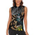 Aotearoa Kowhai Tui Bird Women Sleeveless Polo Shirt Maori Ngaru With Silver Fern