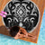 Black Ngaru Taniko With Aotearoa Maori Tattoo Beach Blanket