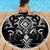 Black Ngaru Taniko With Aotearoa Maori Tattoo Beach Blanket