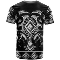 Black Ngaru Taniko With Aotearoa Maori Tattoo T Shirt