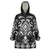 Black Ngaru Taniko With Aotearoa Maori Tattoo Wearable Blanket Hoodie