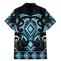 Blue Ngaru Taniko With Aotearoa Maori Tattoo Family Matching Mermaid Dress and Hawaiian Shirt LT14 - Polynesian Pride